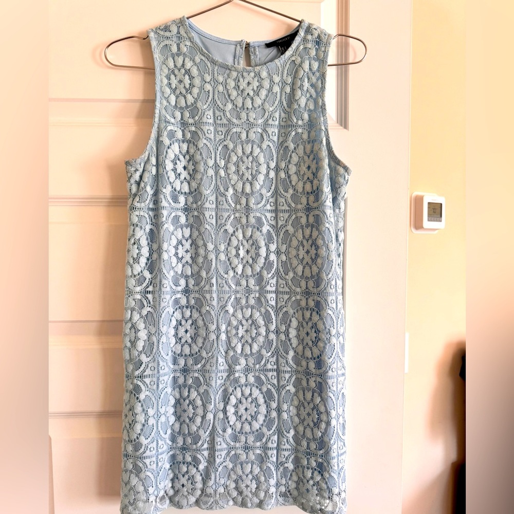 Forever 21 blue sleeveless textured dress